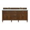 James Martin Vanities 72''Double Vanity, Mid-Century Walnut w/ 3 CM Carrara White Marble Top 424-V72-WLT-3CAR - alternate 1